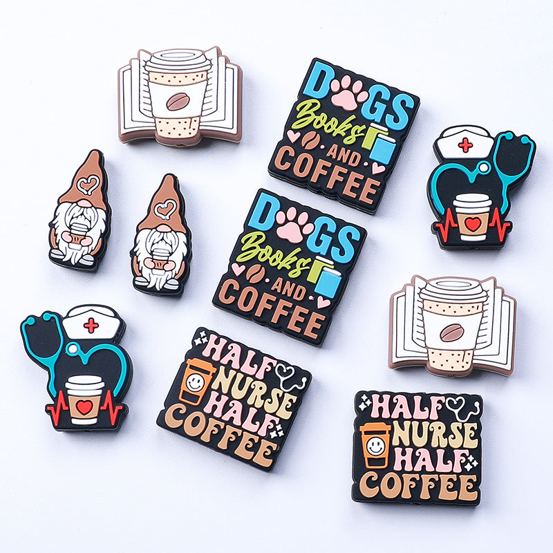 Wholesale 20pcs Juneteenth Silicone Focal Beads DIY Beaded Pen Accessories ACC-BDS-HeXing019