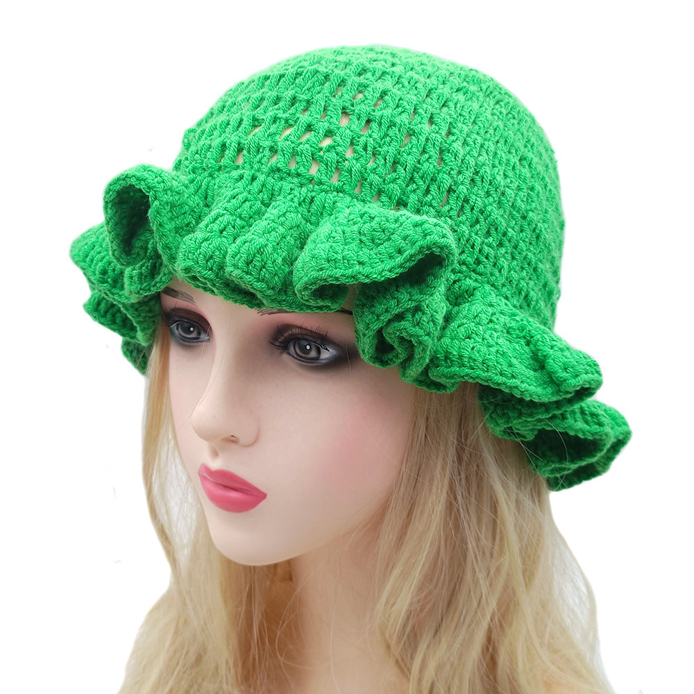 Wholesale  ruffled hat hat hat fashion personality  wool hat