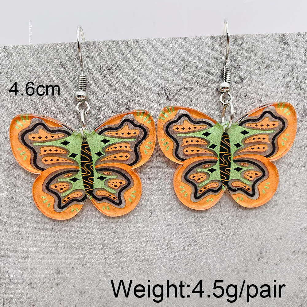 Wholesale Christmas Butterfly Animal Acrylic Drop Earrings ACC-ES-Cheny003