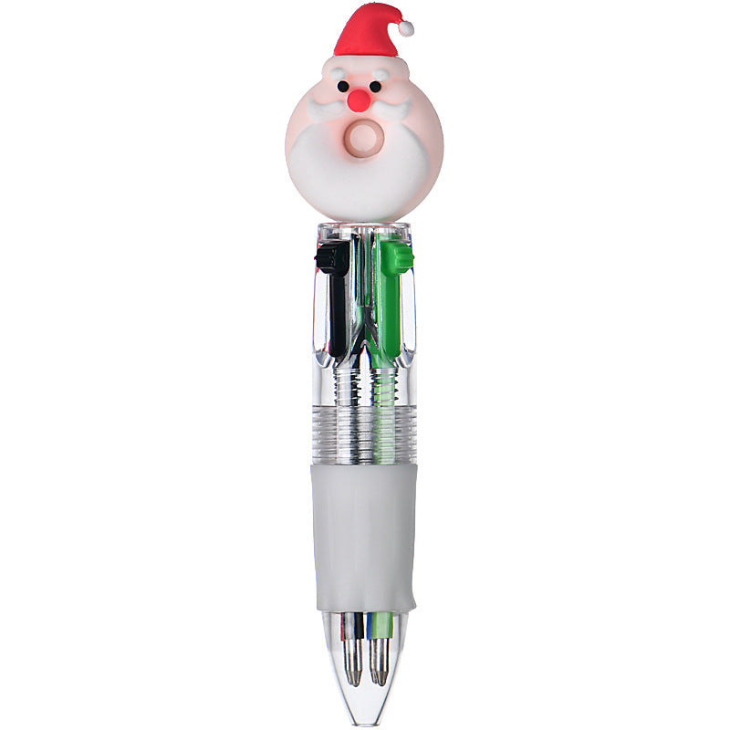 Wholesale Cute cartoon Christmas four-color ballpoint pen
