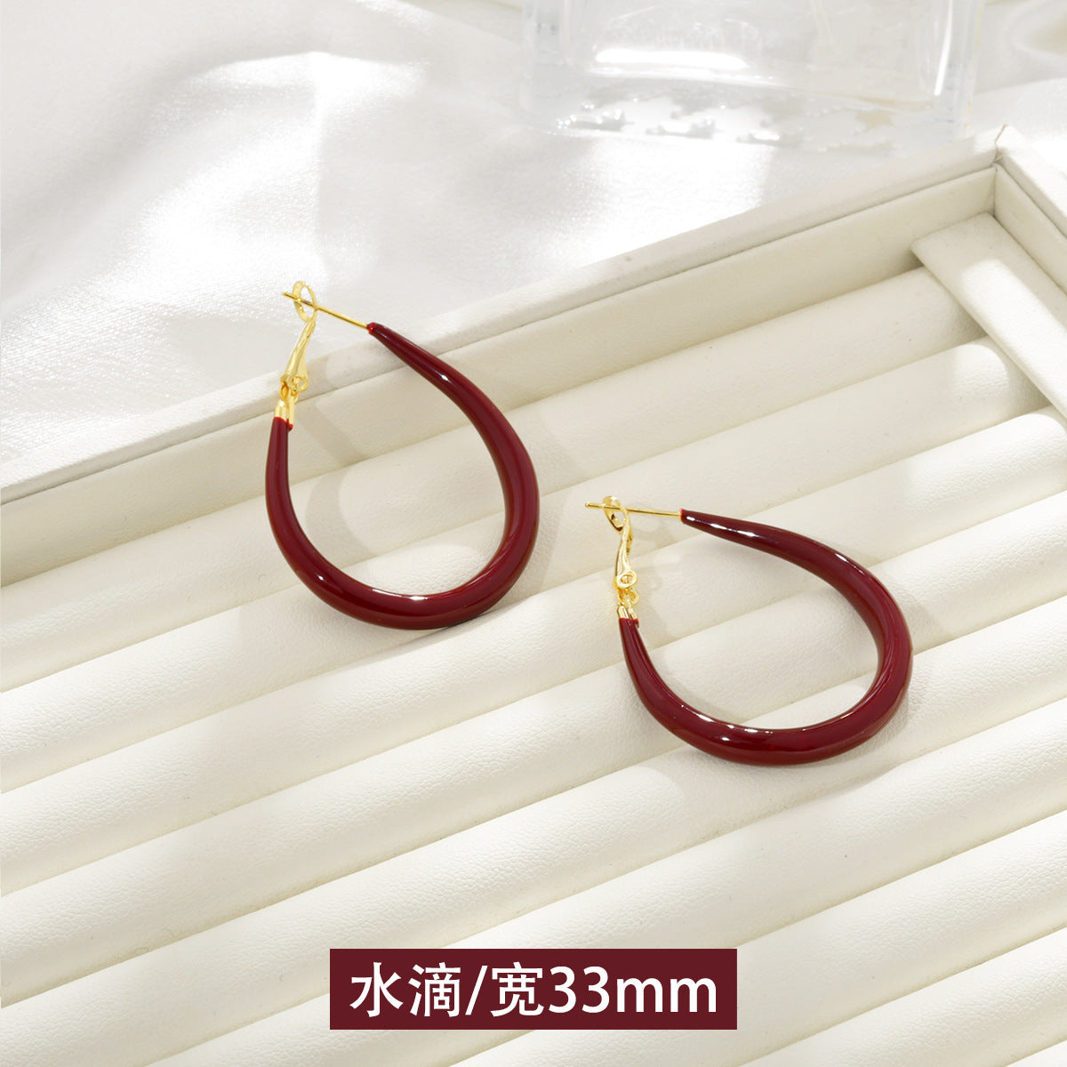 Wholesale  Red Hoop Earrings Luxury Earrings