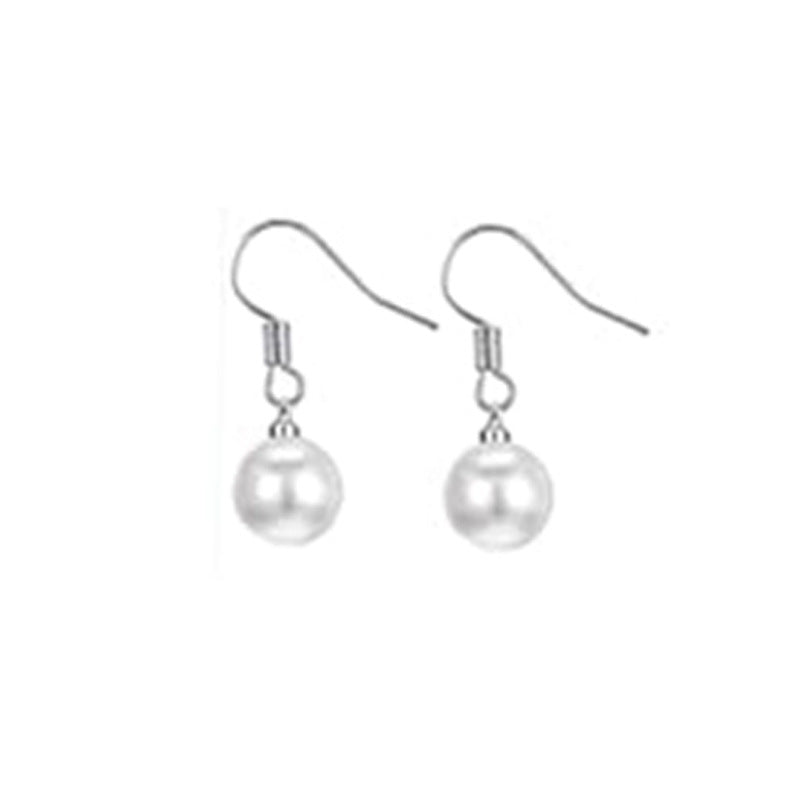 Wholesale creamy-white 8mm  pearl necklace girl pearl bracelet earrings jewelry