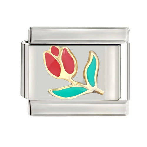 Wholesale Italian Charm Starter Bracelets DIY square Single Section Creative Stainless Steel Composable Bracelet