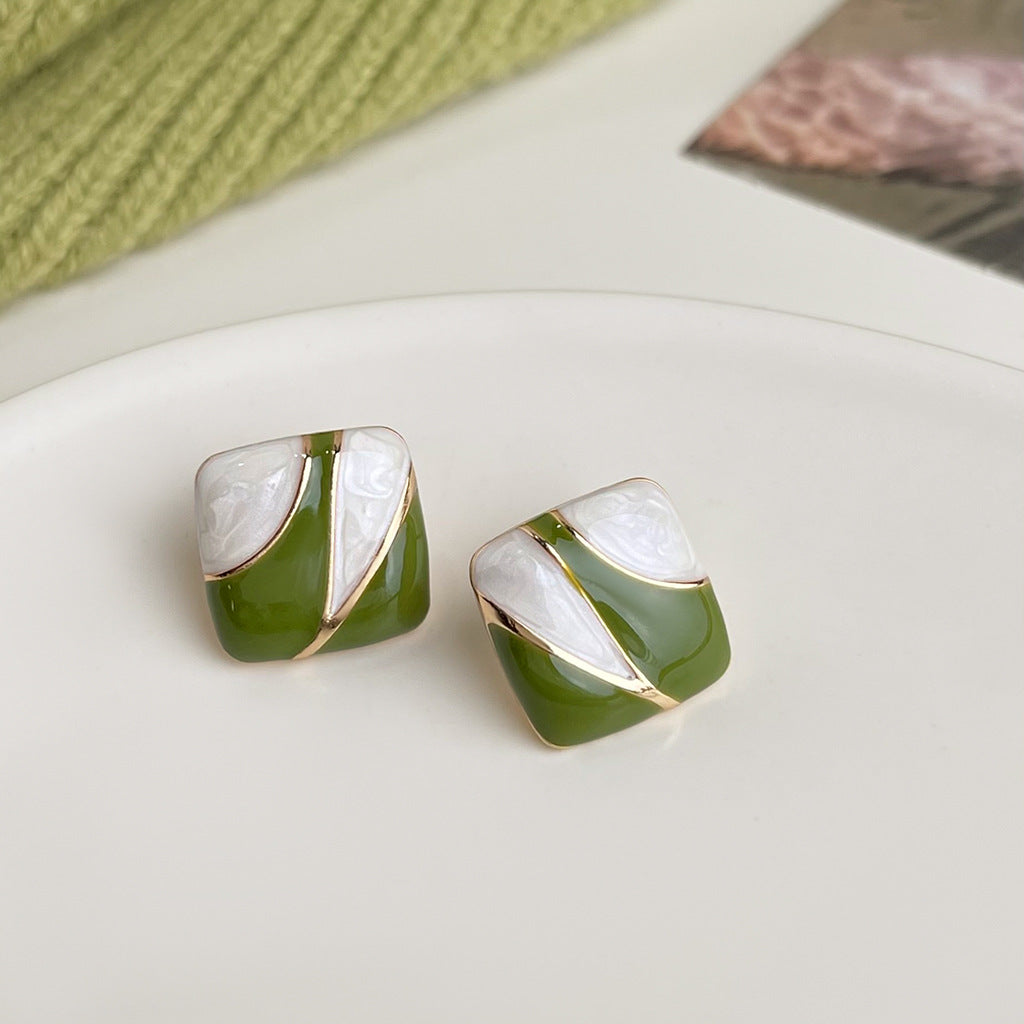 Wholesale  oil drop flower earrings