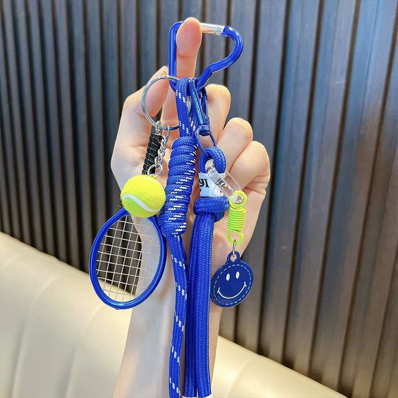 Wholesale Acrylic Tennis Tassel Keychain - Trendy Car Key Accessory for Everyday Use