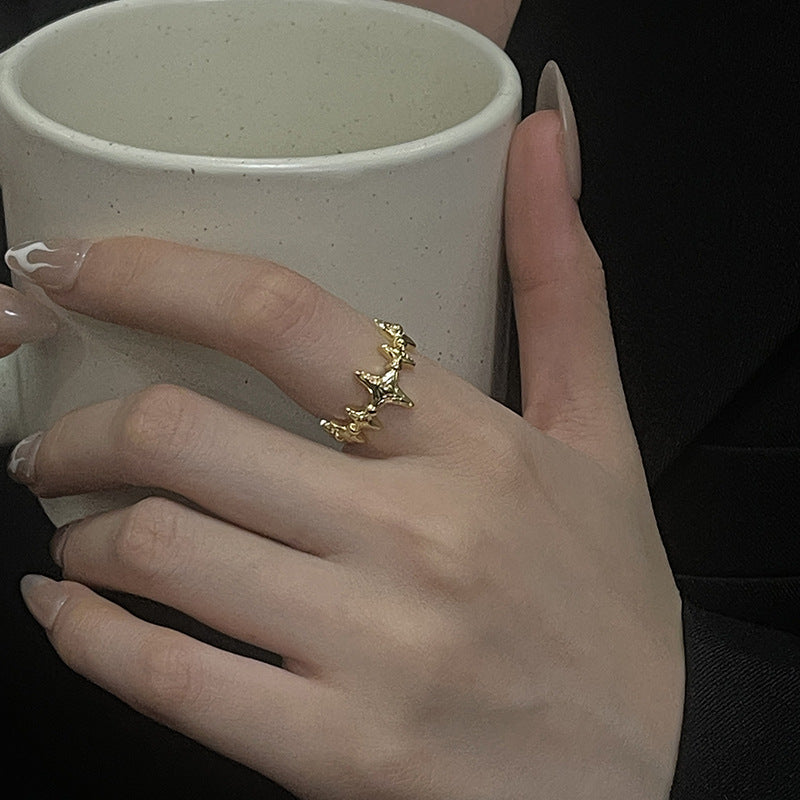 Wholesale Star Copper Open Adjustable Rings ACC-RS-JiuHao031