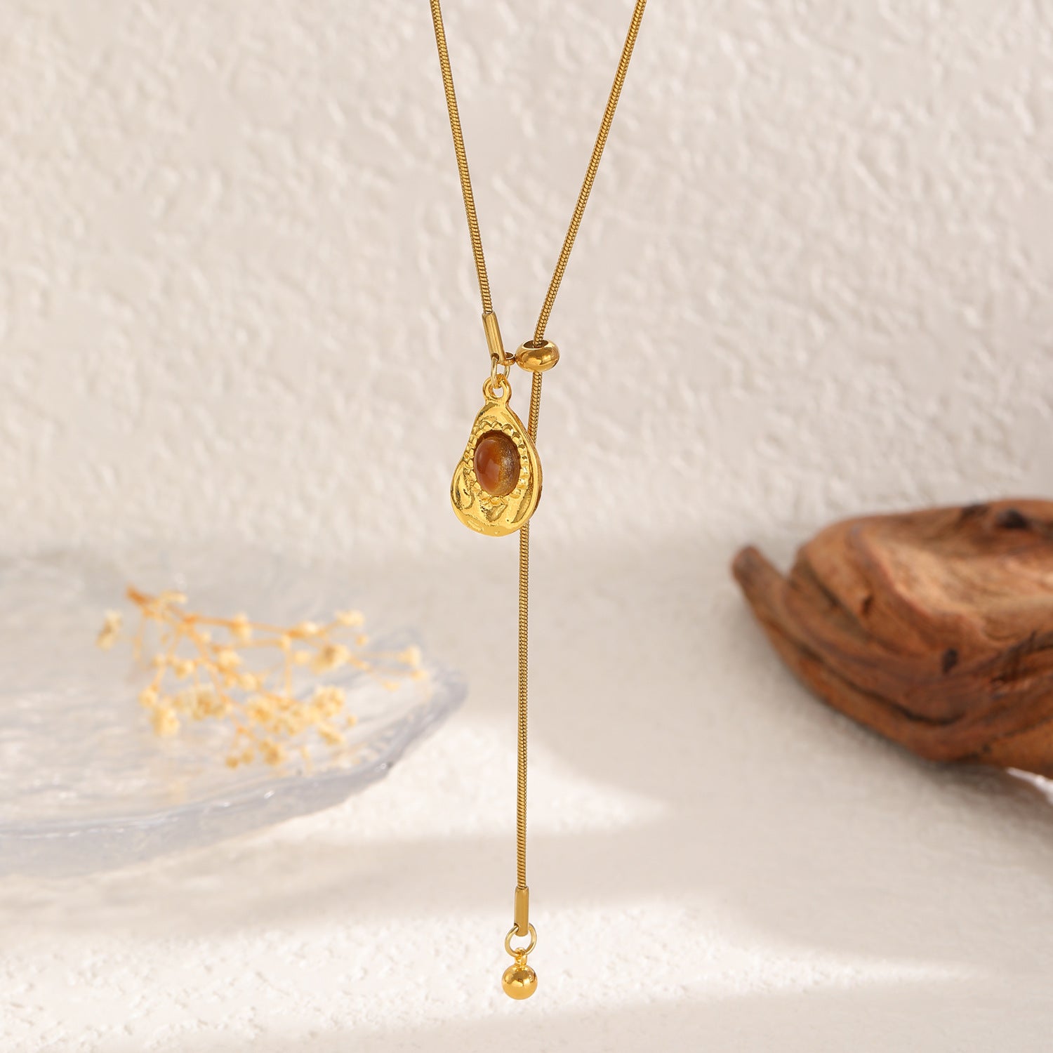 Wholesale Alloy Tiger Eye Necklace