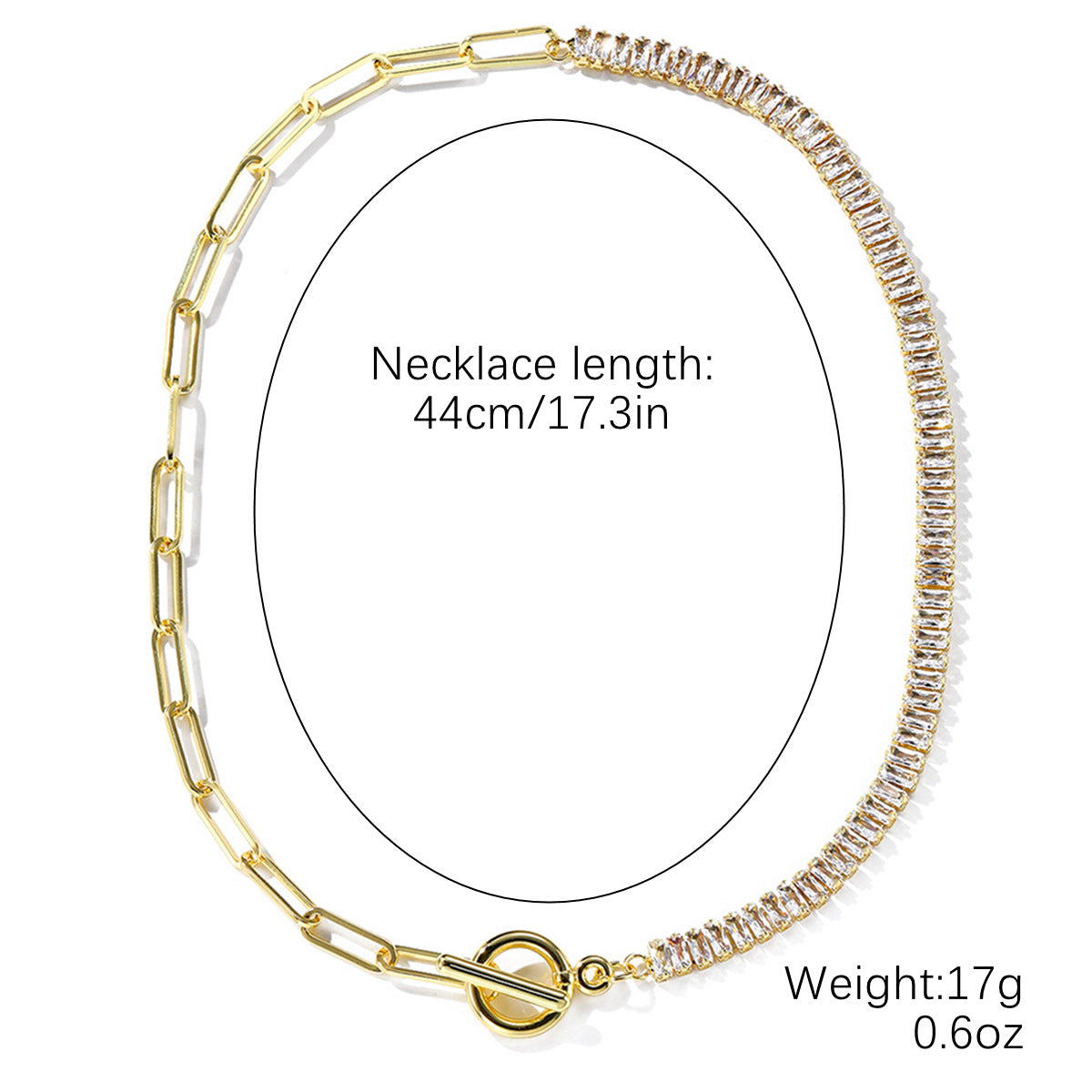 Wholesale  Color Zircon Stitching Necklace Light Luxury Jewelry