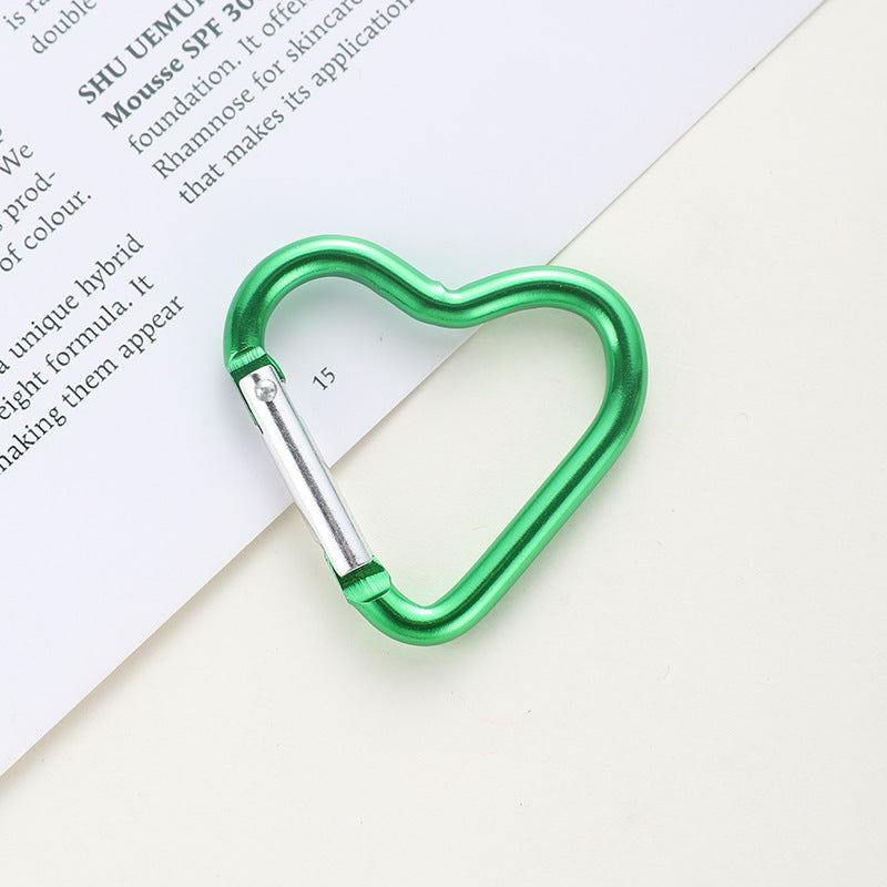 Wholesale Heart aluminum alloy multifunctional safety buckle keychains