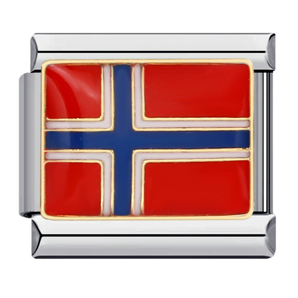 Wholesale Italian Charm Bracelet Flag Flag Stainless Steel Composable Bracelet