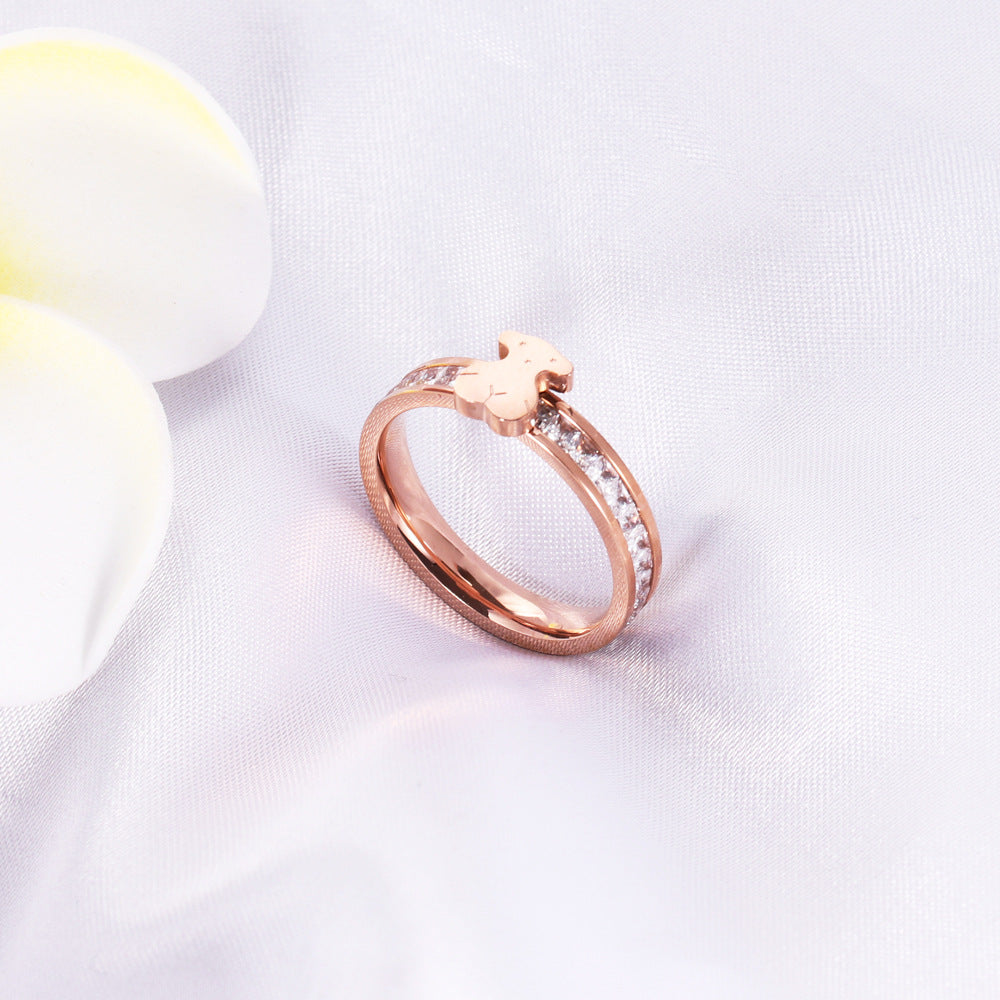 Wholesale Stainless steel Non-Fading Gold-Plated Fashion Ring