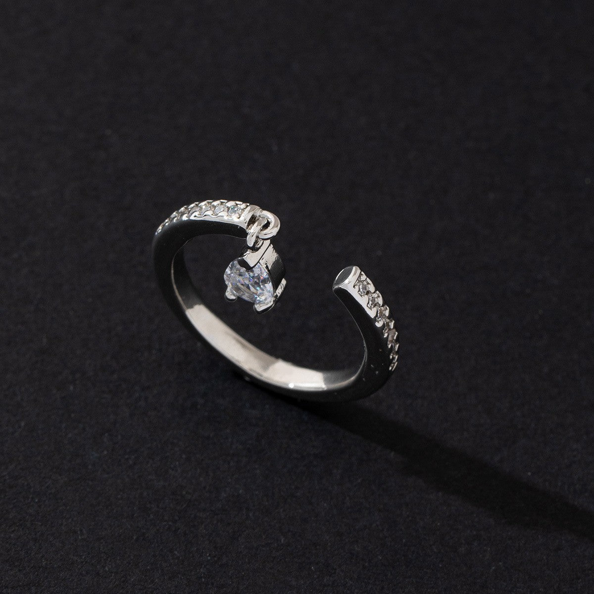 Wholesale Cold Style Vintage Cross Hollow Zircon Open Ring Chic Fashion Accessory For Everyday Wear