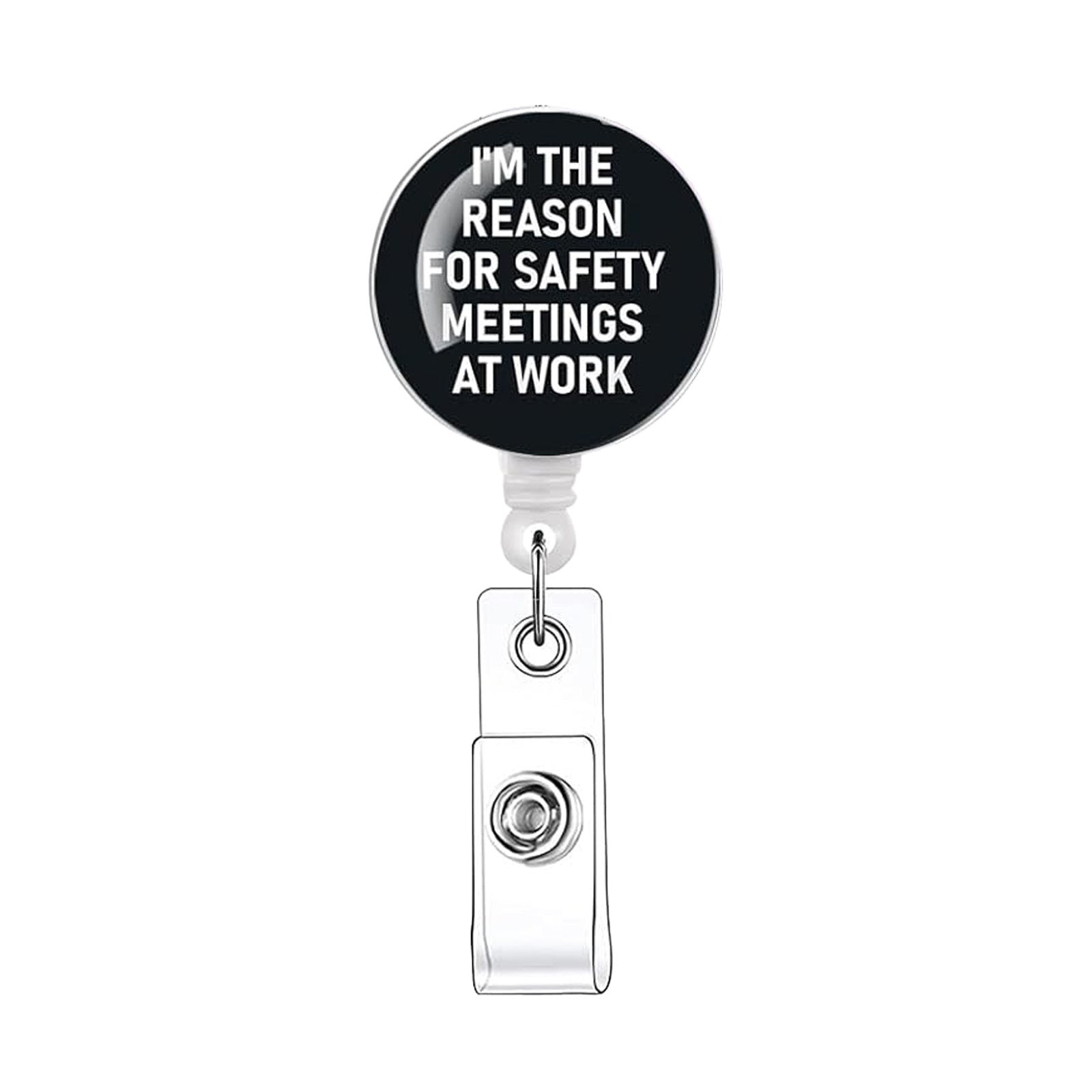 Wholesale Acrylic Retractable Badge Holder with English Quote for Everyday Office Use