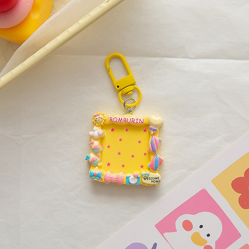 Wholesale Macaron Color Cartoon Luminous Photo Frame Keychain