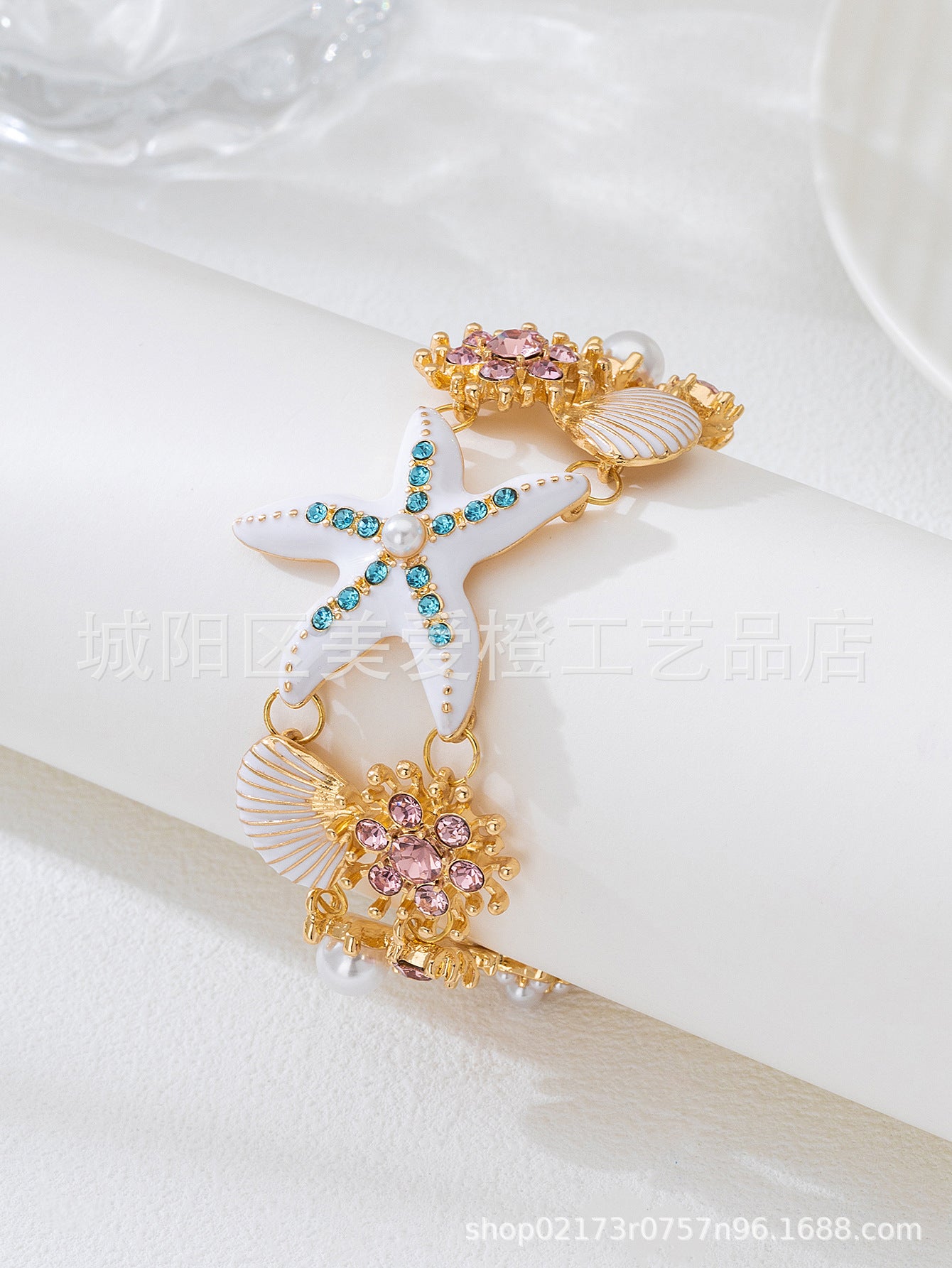 Wholesale Beach Vacation Style Ocean Starfish Shell Bracelet Women' s Bohemian Style Jewelry