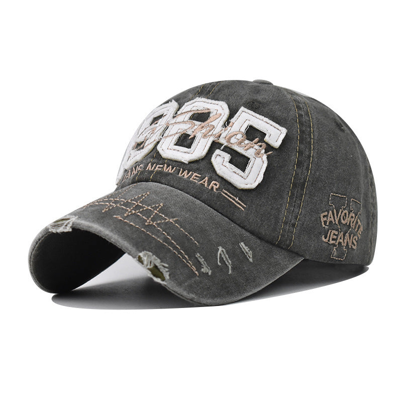Wholesale Casual 1985 Letter Embroidered Distressed Cotton Baseball Cap For Everyday Summer Outdoor Style