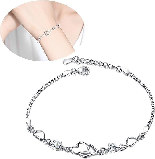 Wholesale Heart Wing Rhinestone Bracelet Women Fashion Jewelry Accessory Valentine Gift
