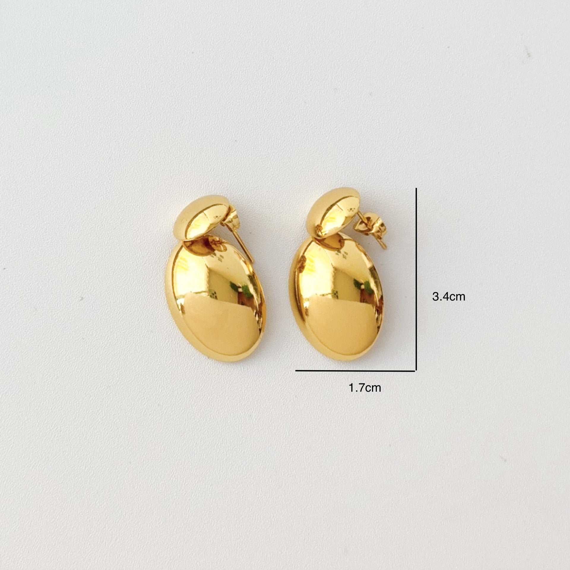 Wholesale Oval Vintage Stainless Steel Threader Earrings