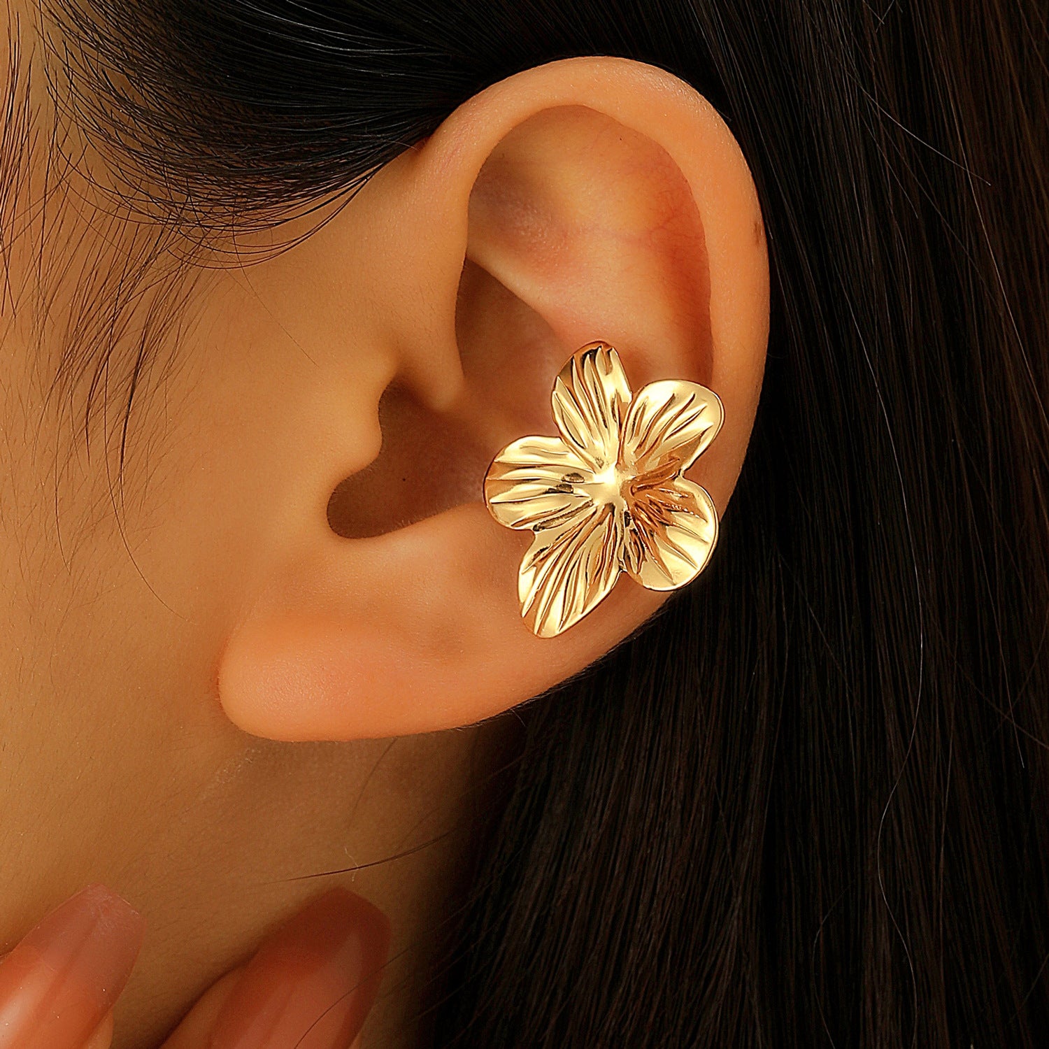 Wholesale  Sun Moon Flower Ear Clip  Earrings