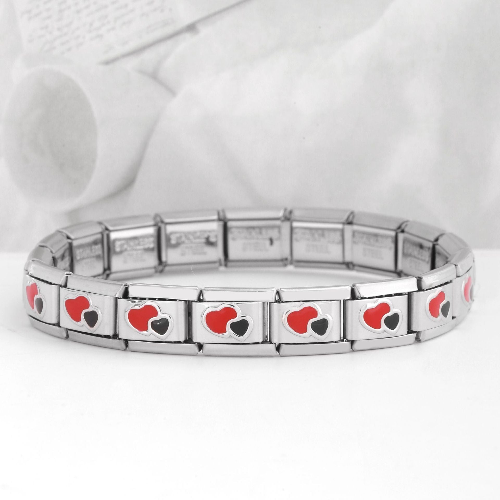 Wholesale Italian Charm Bracelet 9mm DIY Spliced Removable Stainless Steel Love Composable Bracelet ACC-BT-XY017