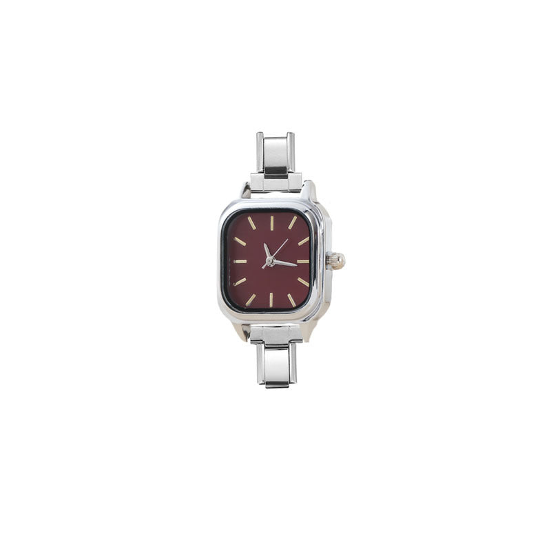 Wholesale Cross-Border New Italian Modular Watch Head Accessories DIY Jewelry Quartz Watch Versatile and Simple for Students