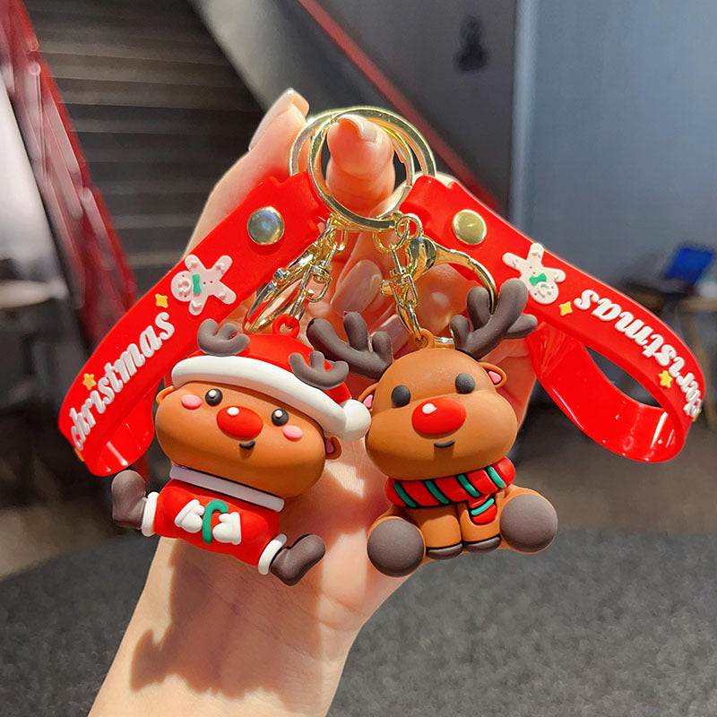 Wholesale Santa Claus Christmas Tree Reindeer Keychain ACC-KC-YingLing004