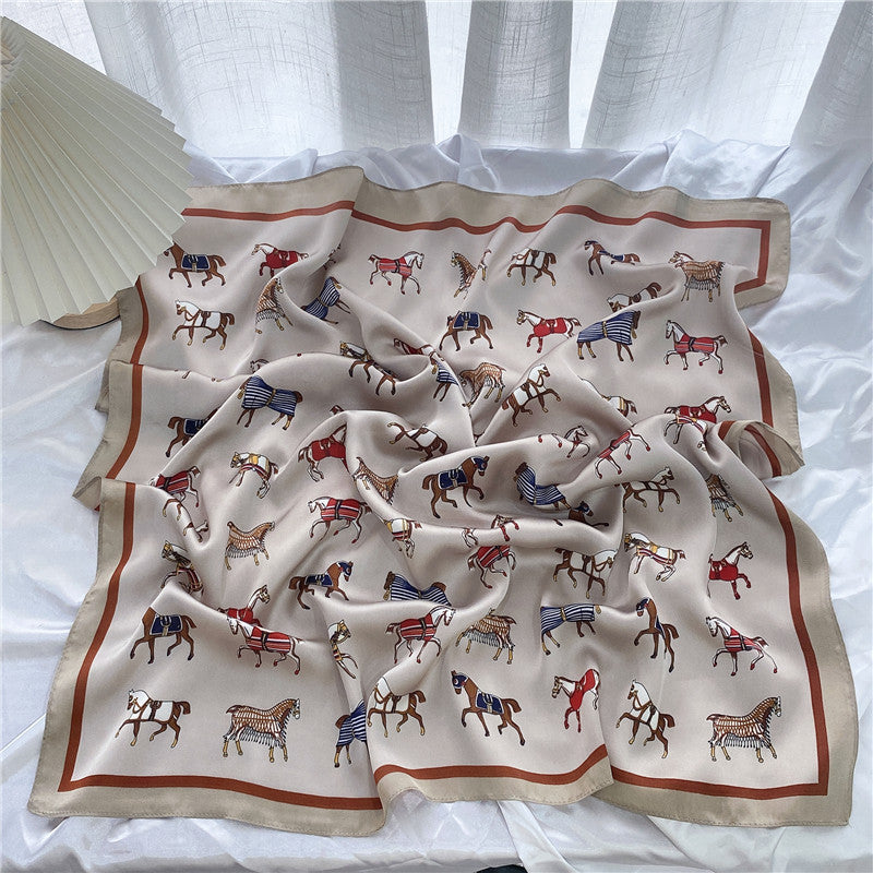 Wholesale Hangzhou Silk Spring Autumn f Women' s Shawl f 70cm Square f Gift Silk