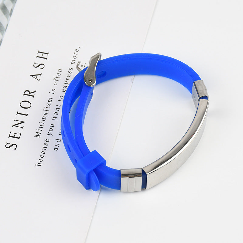 Wholesale Stainless Steel Silicone Bracelet