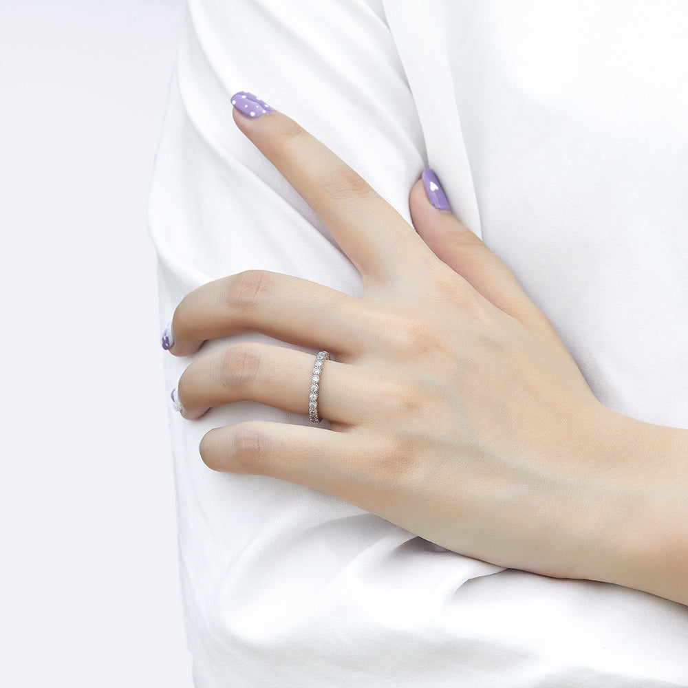Wholesale Women S Geometric Silver Ring White Gold Finish Fashion Jewelry Accessory