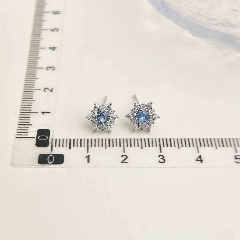 Wholesale  blue zircon earrings