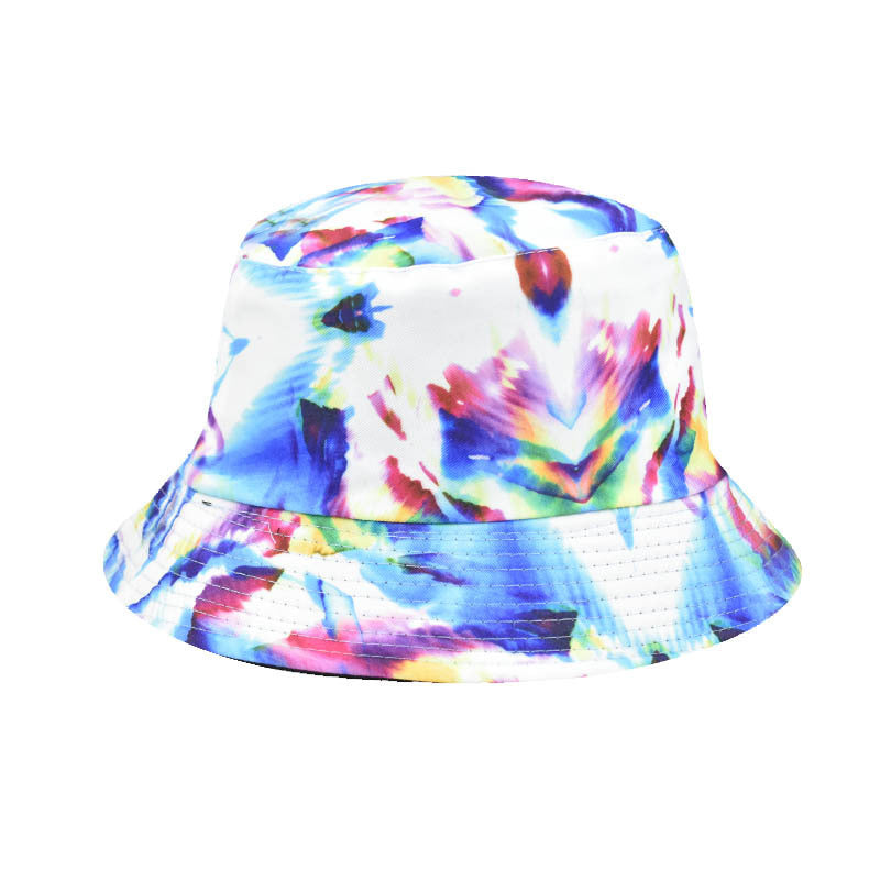 Wholesale Reversible Tie Dye Bucket Hat For Men Women Hip Hop Wide Brim Sun Hat Trendy Summer Festival Cap