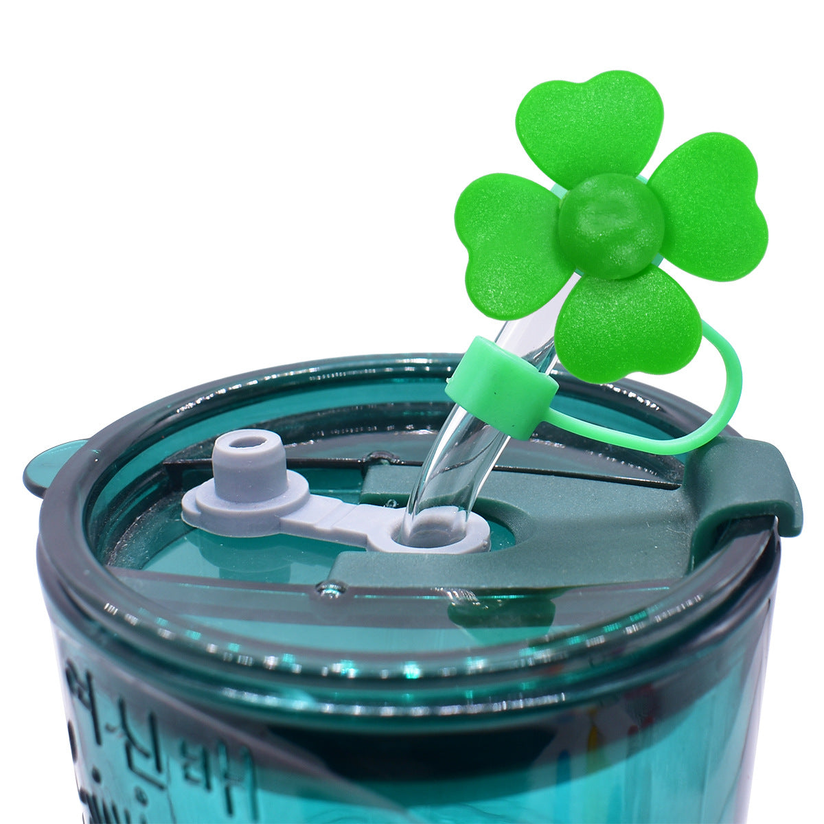 Wholesale Random 100pcs Rotatable Windmill Flowers 10mm PVC Soft Straw Tube Cap ACC-SCR-RYY096