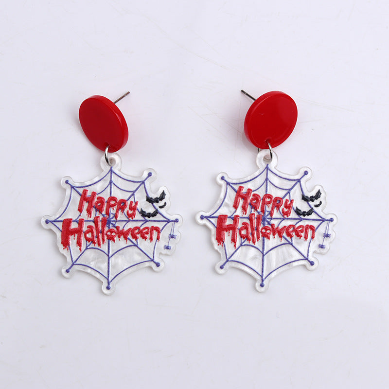 Wholesale  earrings skeleton  web ghost mummy earrings