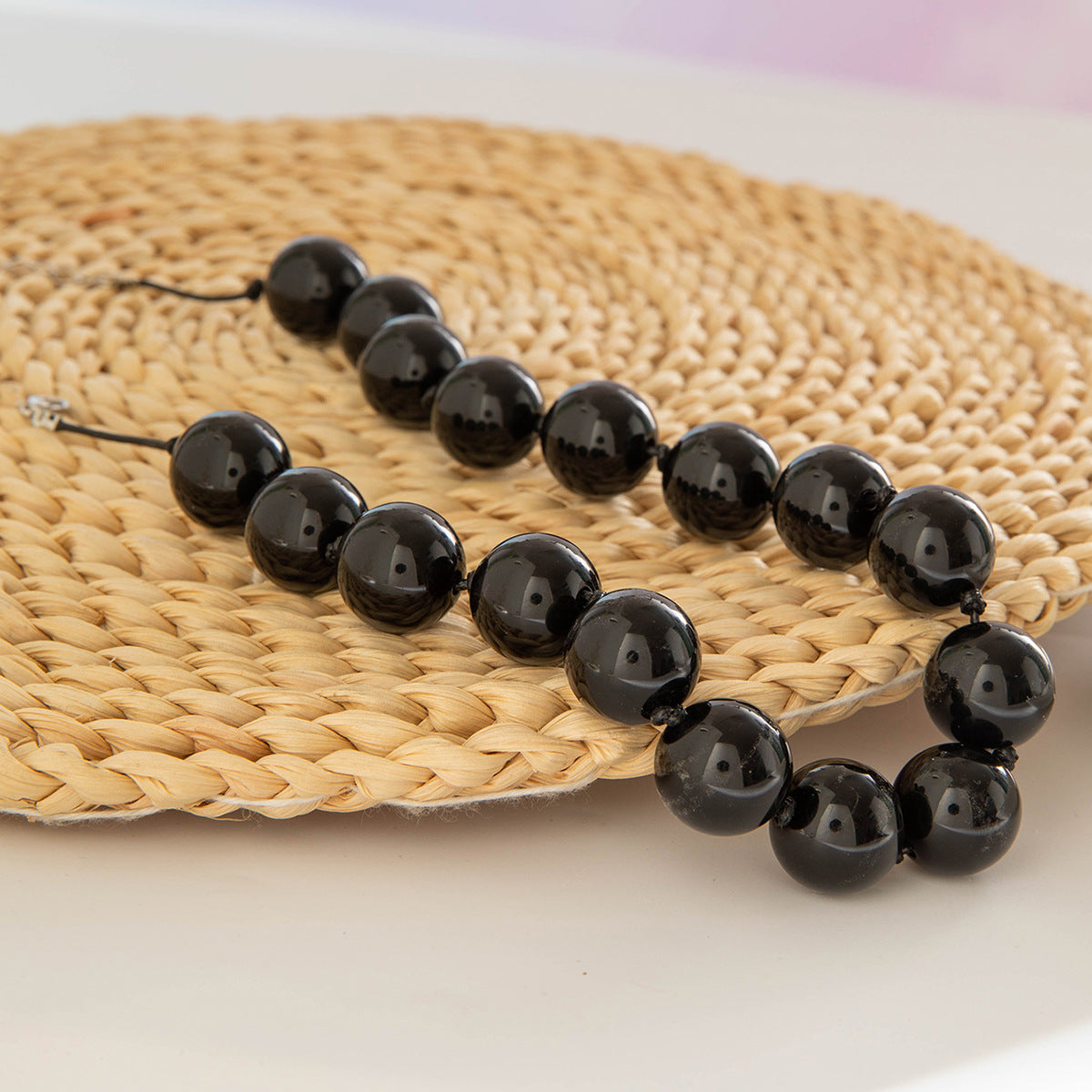 Wholesale  Bohemian Ethnic Style Colorful Large Bead Single-layer Necklace