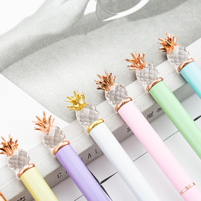 Wholesale  Creative Pen Pineapple Crystal Ballpoint Pen