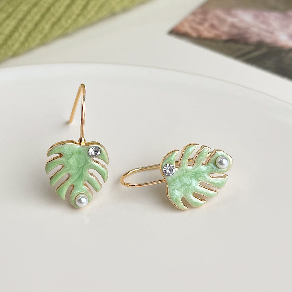 Wholesale  oil drop flower earrings