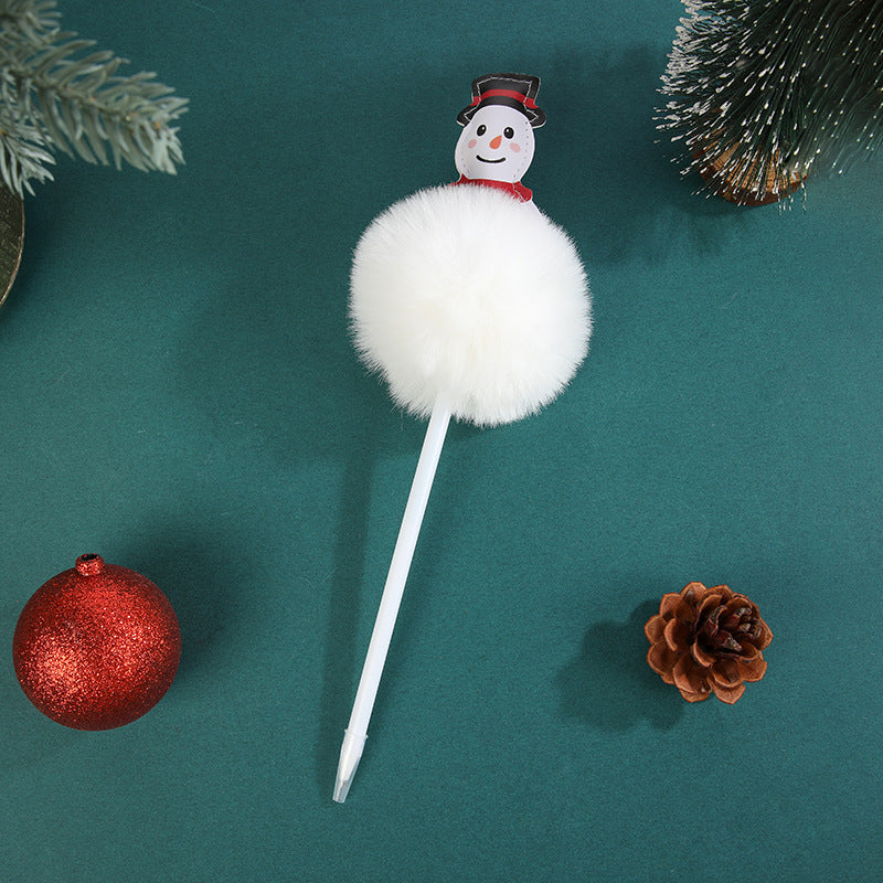 Wholesale Christmas style plush pen ballpoint pen