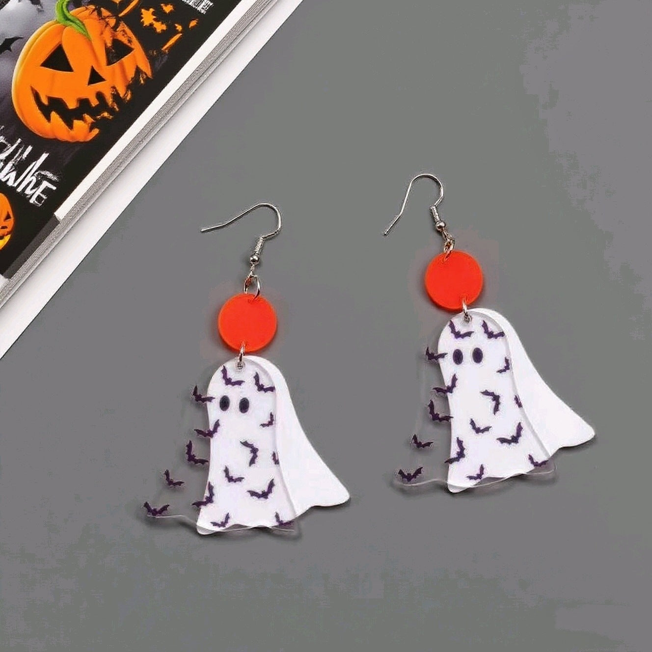 Wholesale  Halloween Wizard Ghost Acrylic Pendant Earrings
