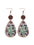 Wholesale  Irregular Graphic Cactus Pattern Leather Earrings