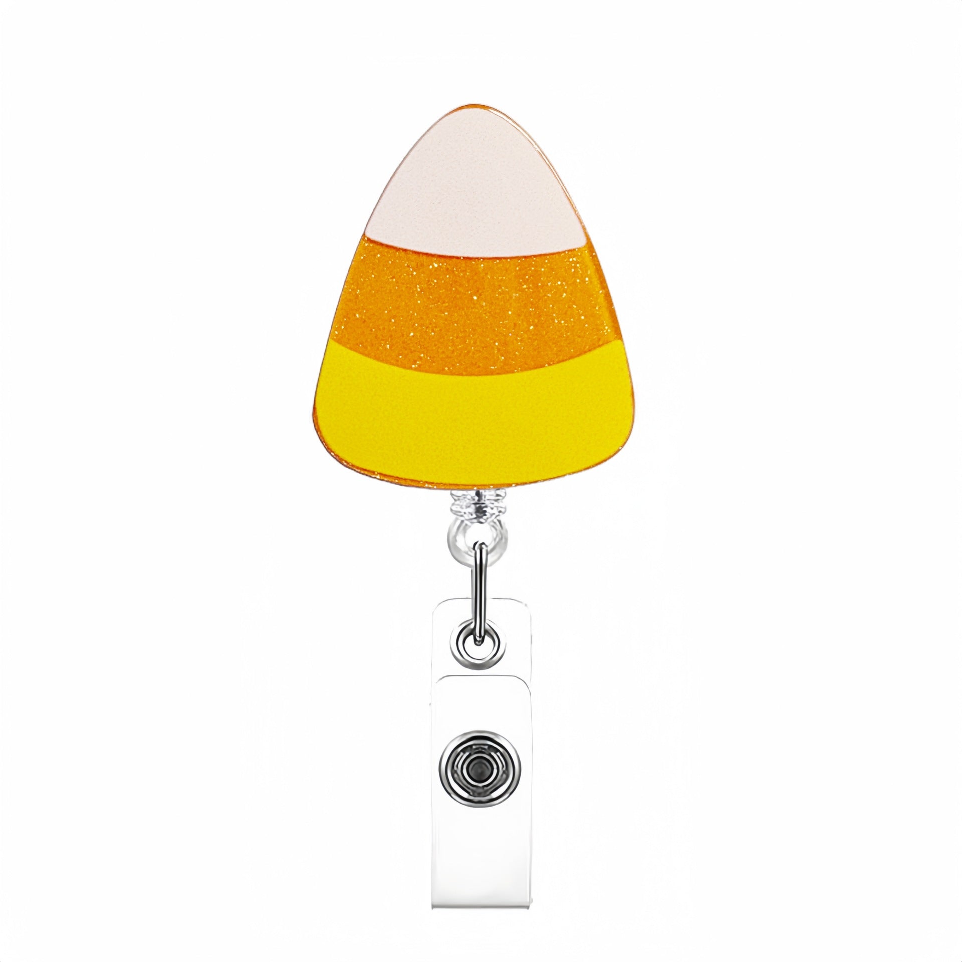 Wholesale Acrylic Red Leaf Thanksgiving Turkey Rotating Alligator Clip Badge