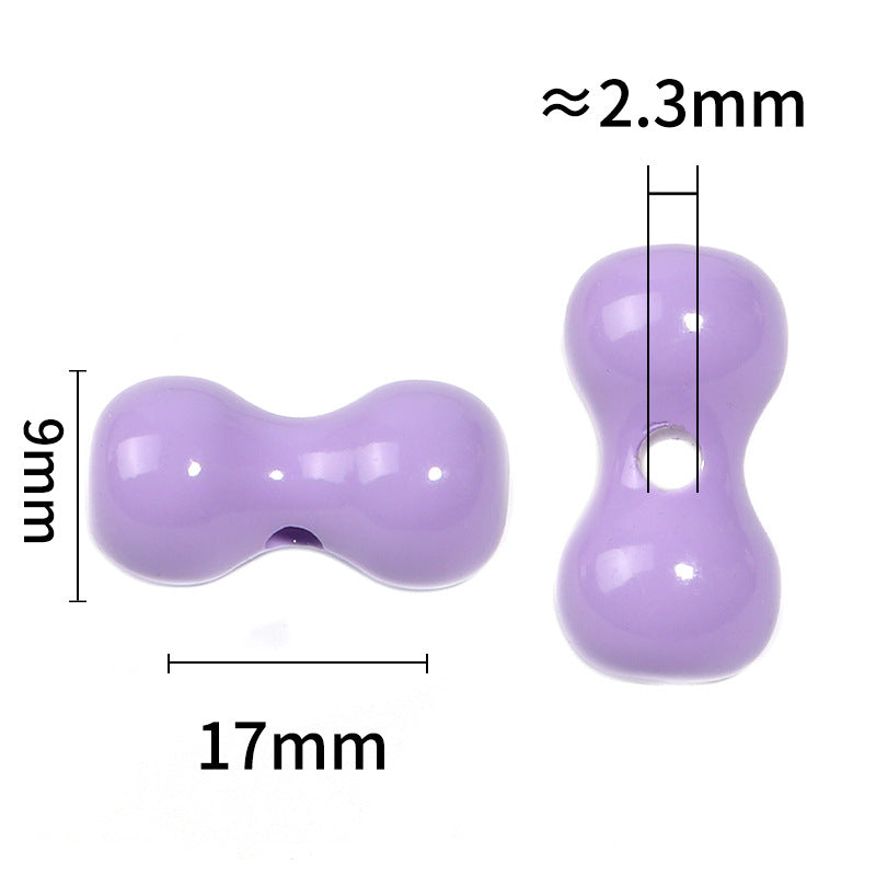 Wholesale 100pcs Acrylic Small Bone Beads Colorful Paint Cashew Beads Diy Accessories ACC-BDS-BLG075