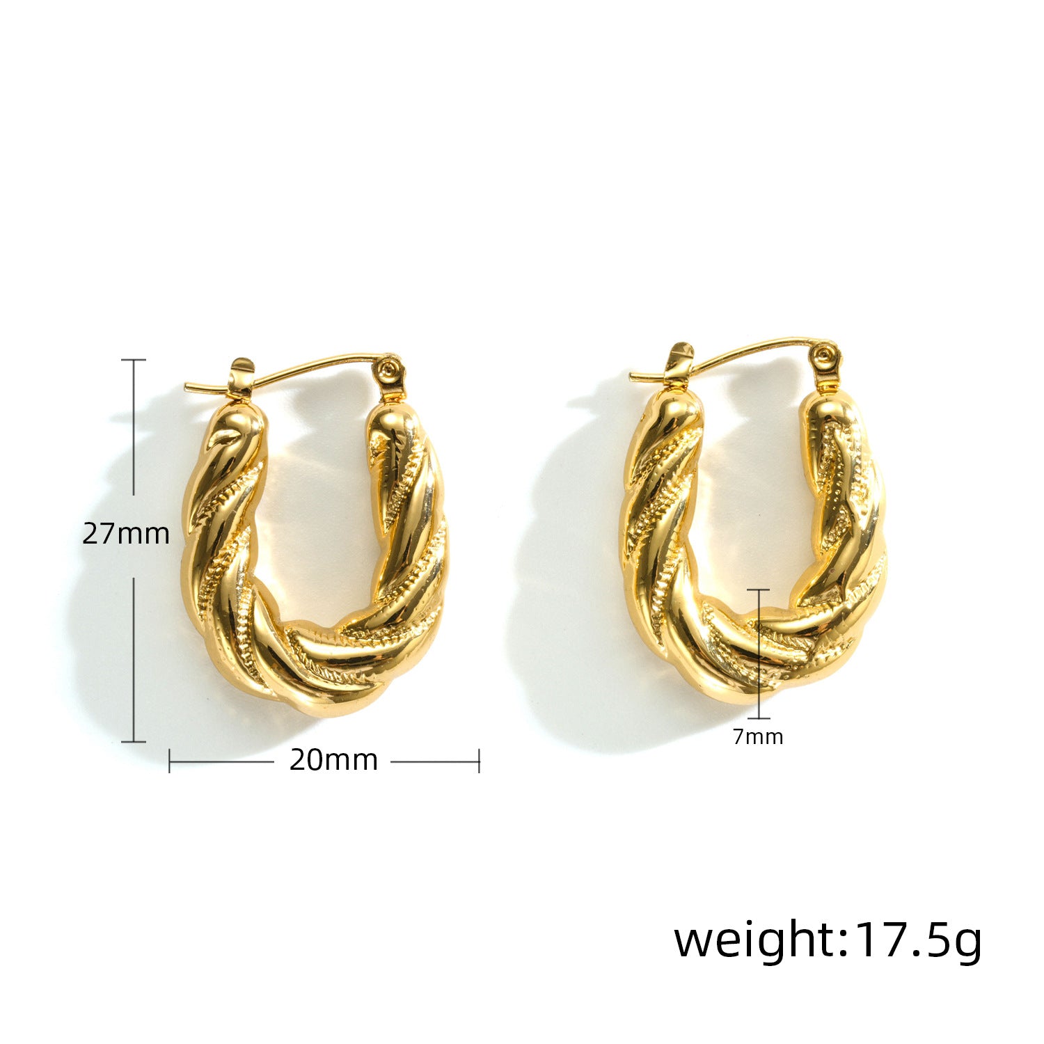 Pendientes al por mayor de acero inoxidable ovalado geométrico