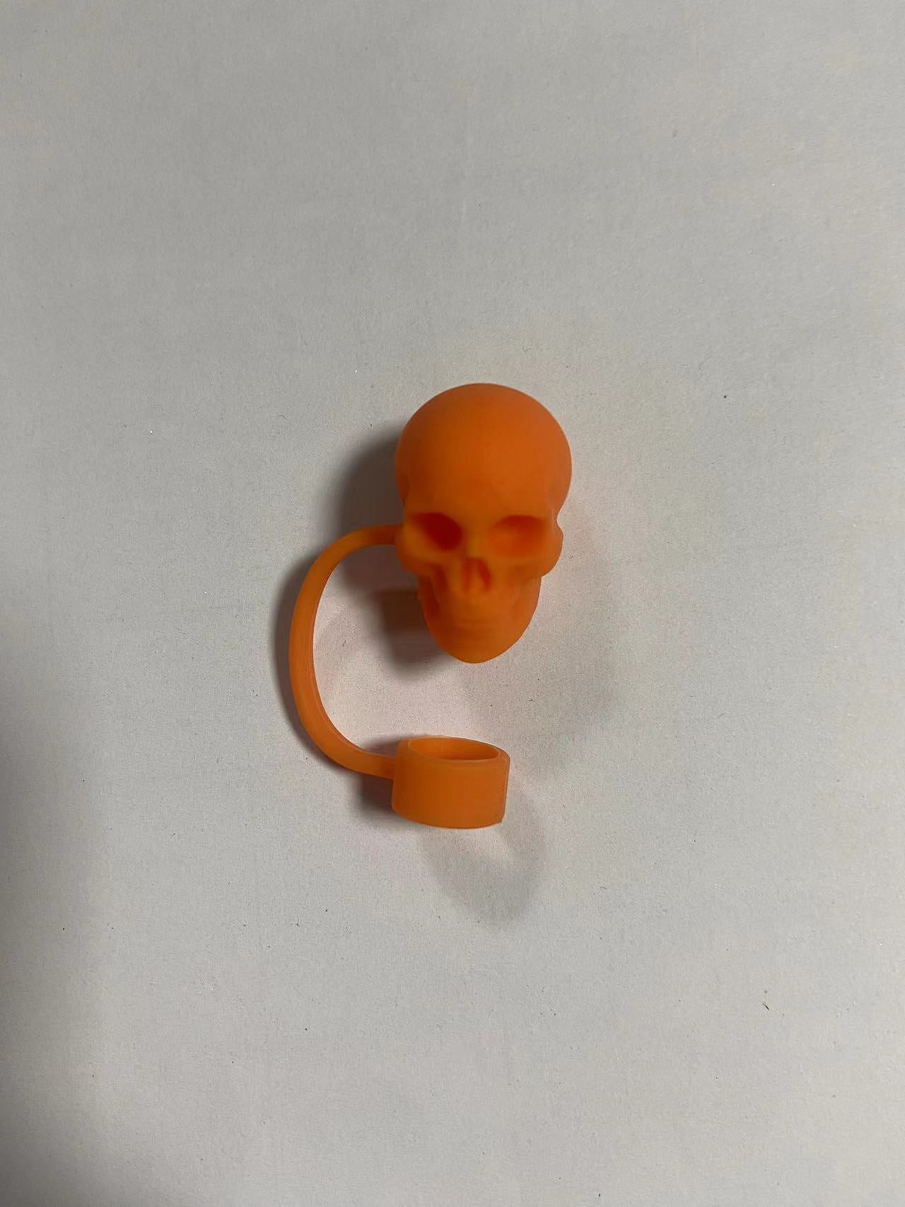 Wholesale  Skull Bat 10mm PVC Soft Straw Tube Cap