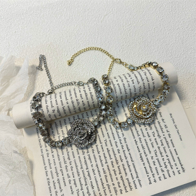 Wholesale Valentine's Day Series Rose Zirconia Necklace