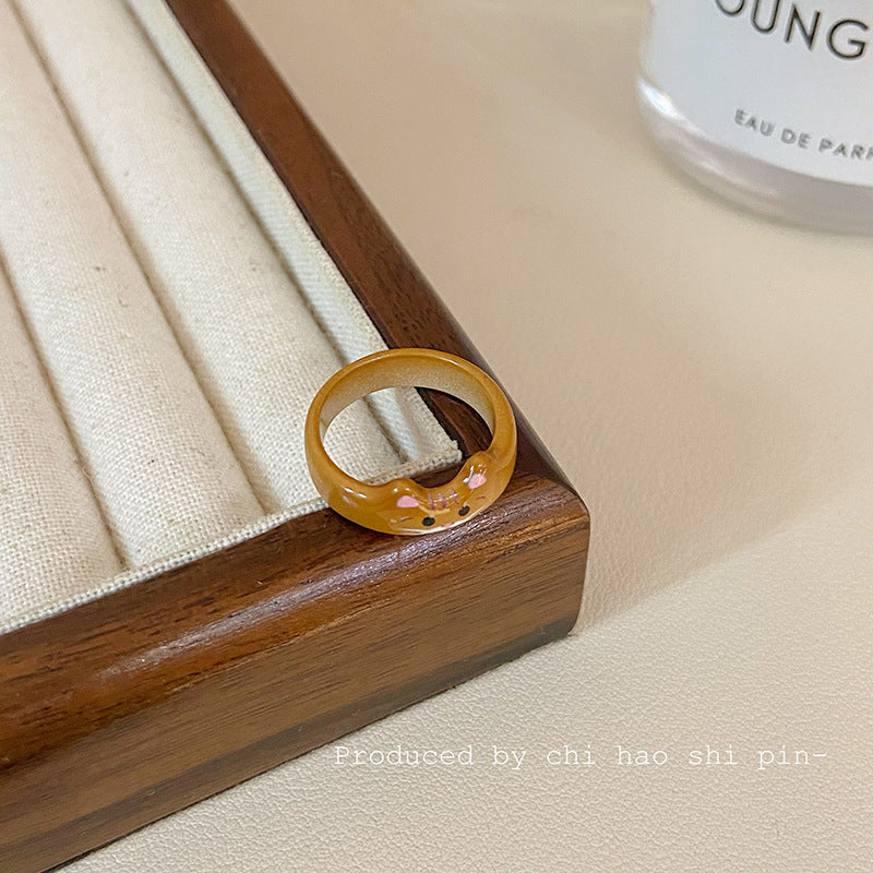 Wholesale Cartoon Cute Color Cat Ring