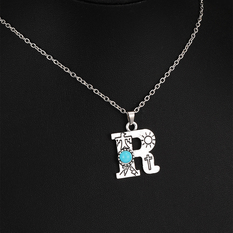 Wholesale Bourbon Mia Style English Letter Necklace ACC-NE-Yuj001