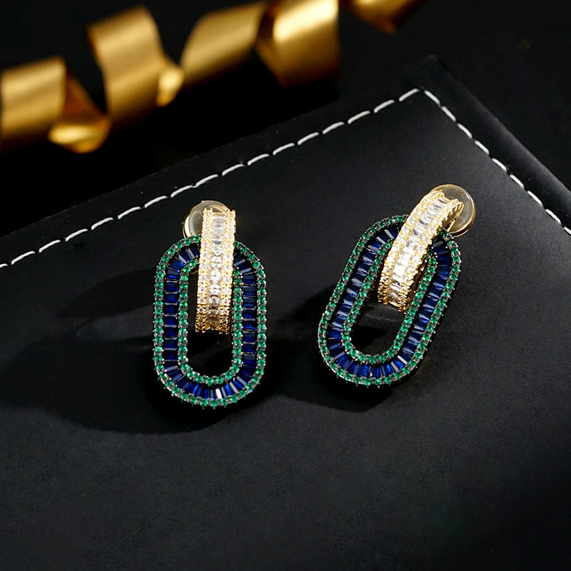 Wholesale  Blues Light Luxury Earrings  925 Silver Earrings