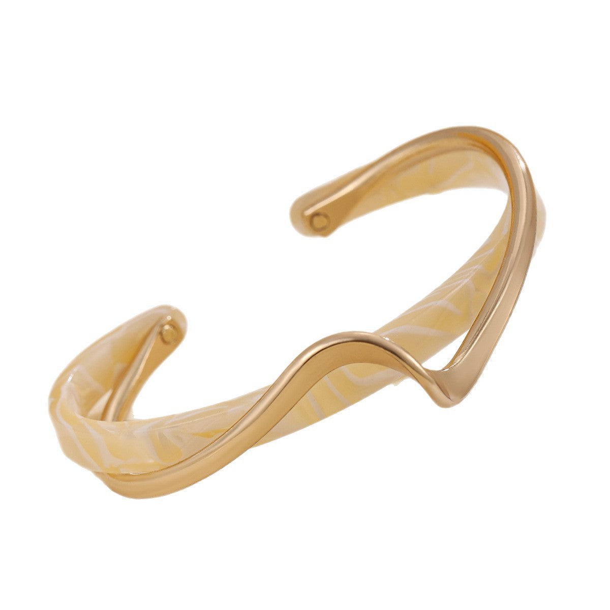 Wholesale Chic Double Layer Hollow Geometric Open Bangle Bracelet For Women Metal Jewelry Gift Boutique Resale
