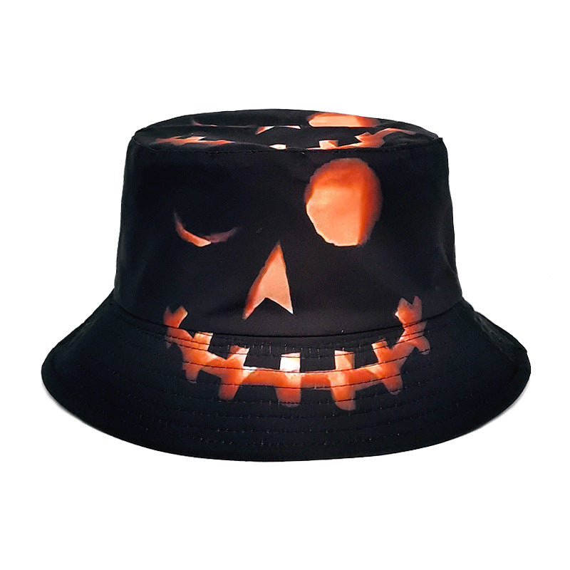 Wholesale  pumpkin ghost face printing basin hat