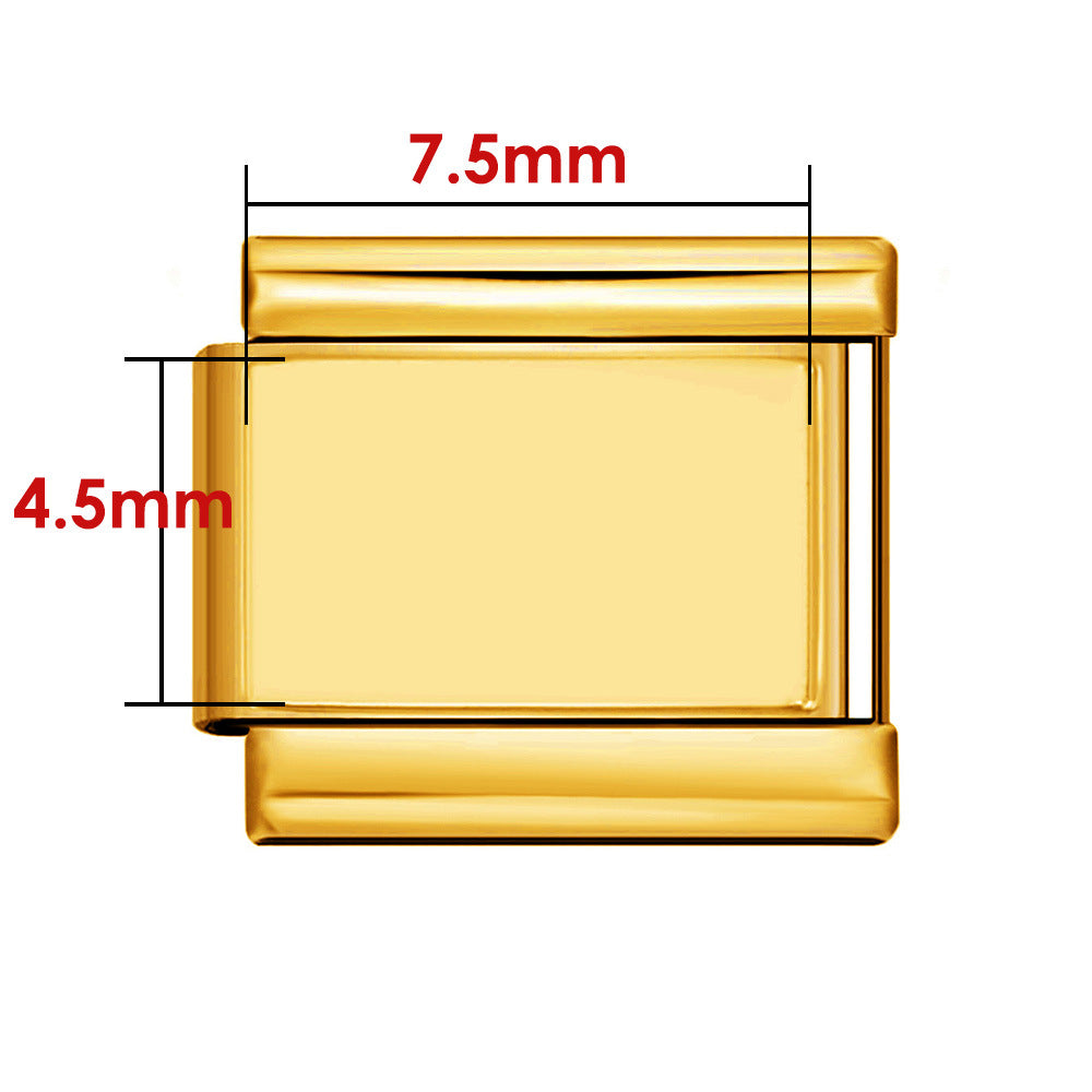 Wholesale Italian Module Bracelet Block Elastic ing Titanium Steel Strap Italian Charm